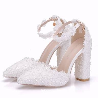 white wedding shoes for bridesmaids