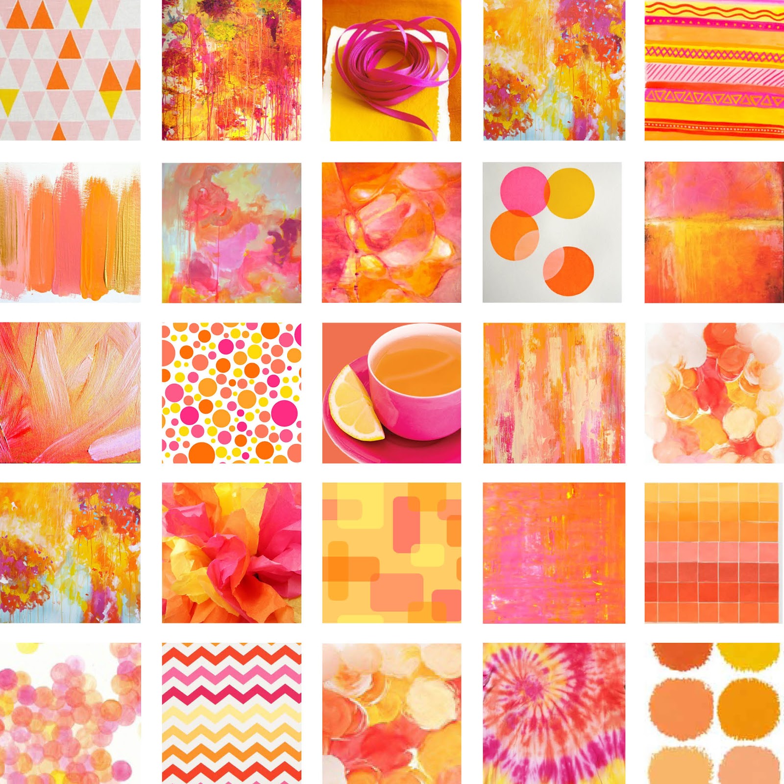 Diane Carnevale Pinks, oranges and yellows