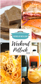 Weekend Potluck featured recipes include Quick and Easy Homemade Fudge, Baked Italian Sliders, Ultimate Crock Pot Chicken Spaghetti, Easy Apple CIder Cocktail Spritzer, and so much more.