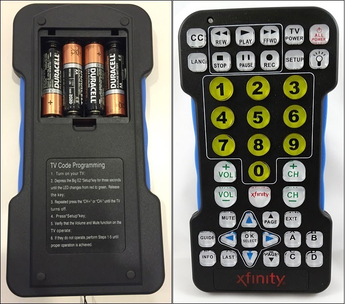 Master Electronics Repair ! COMCAST XFINITY LARGE BUTTON REMOTE