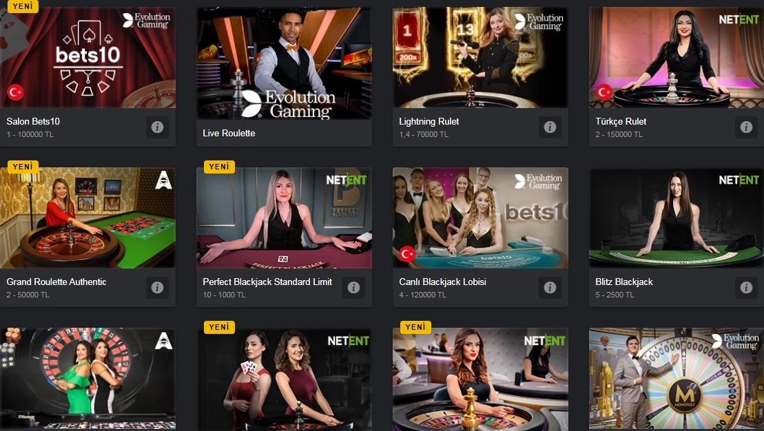 best10 canlı casino oyun lobisi