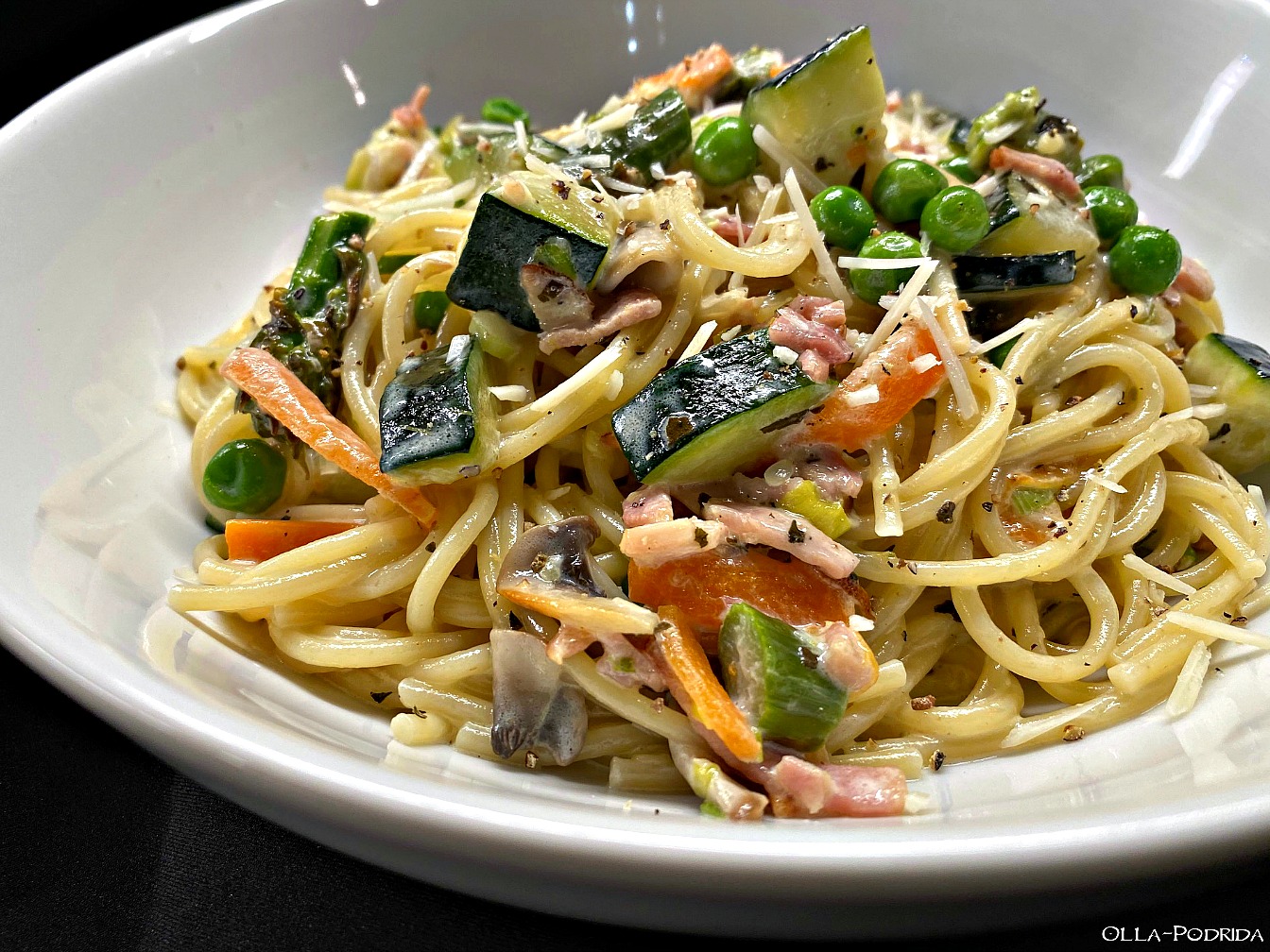 OllaPodrida Ham and Vegetable Linguine