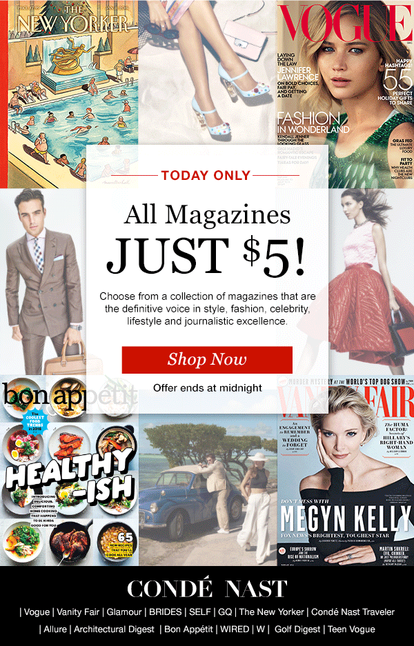 Condé Nast | All Magazines Flash Sale Animated Email