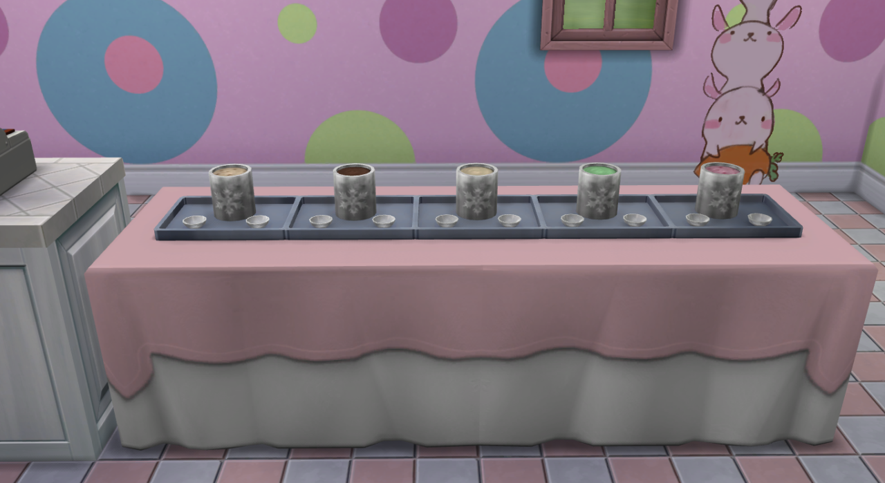 My Sims 4 Blog Ice Cream Buffet Table by NekomimiM0de