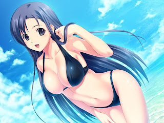 hot anime bikini girl sexy widescreen desktop image
