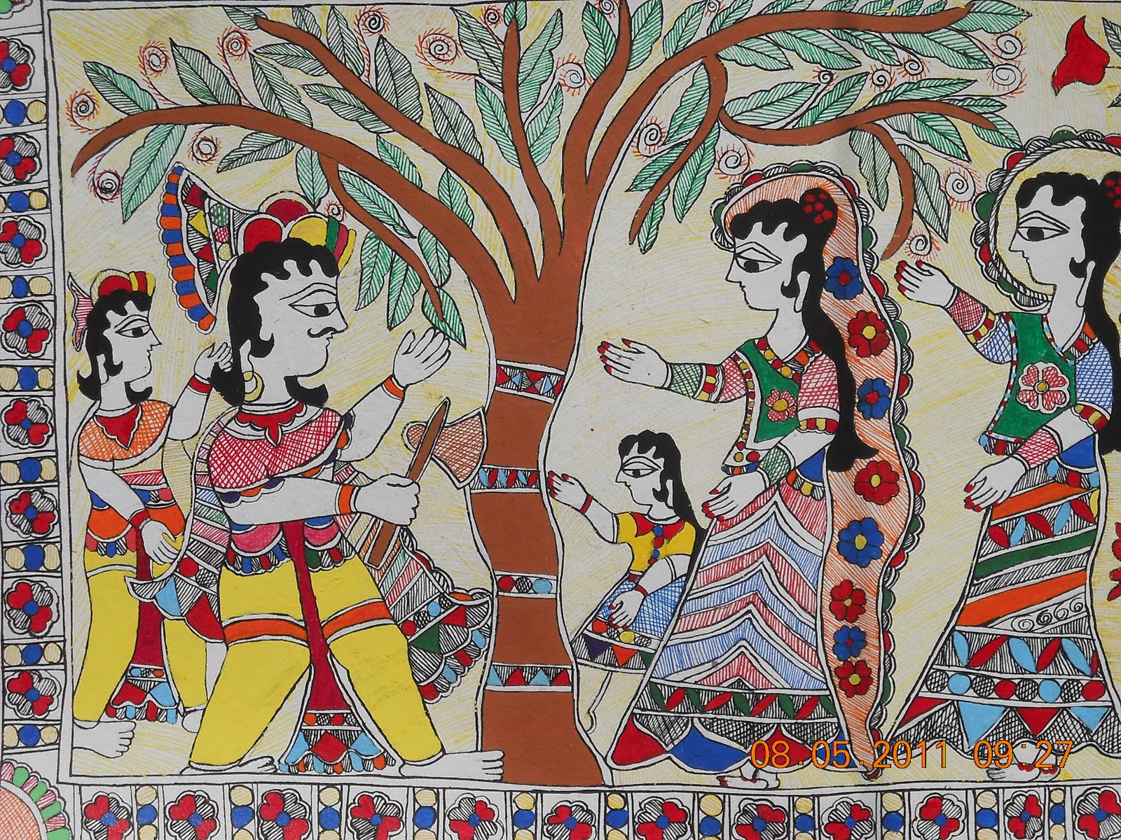 MITHILA PAINTING TRAINING CENTRE Central theme of Madhubani Paintings.