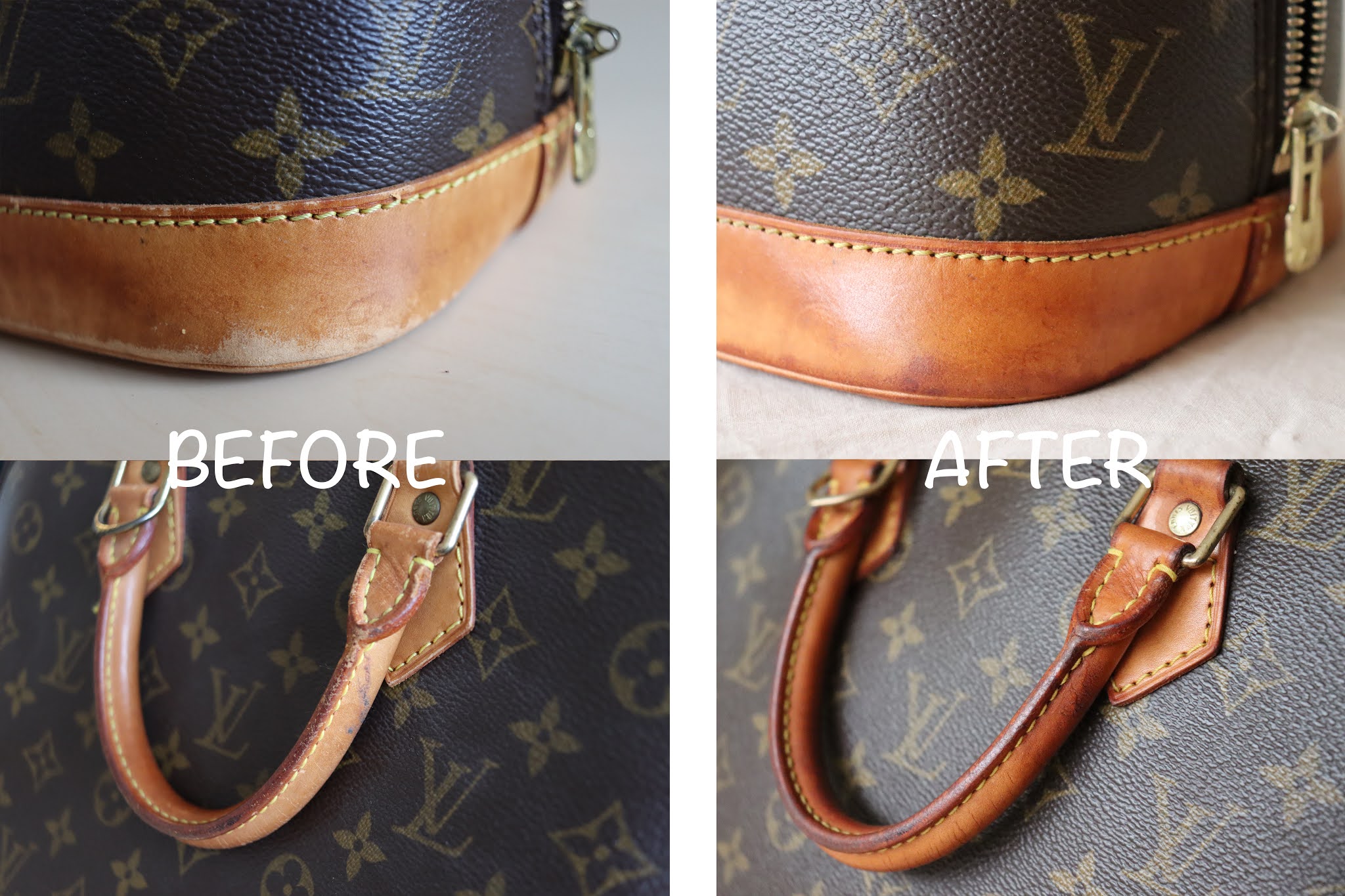 louis vuitton repair before and after