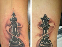Tattoo King And Queen Chess Pieces