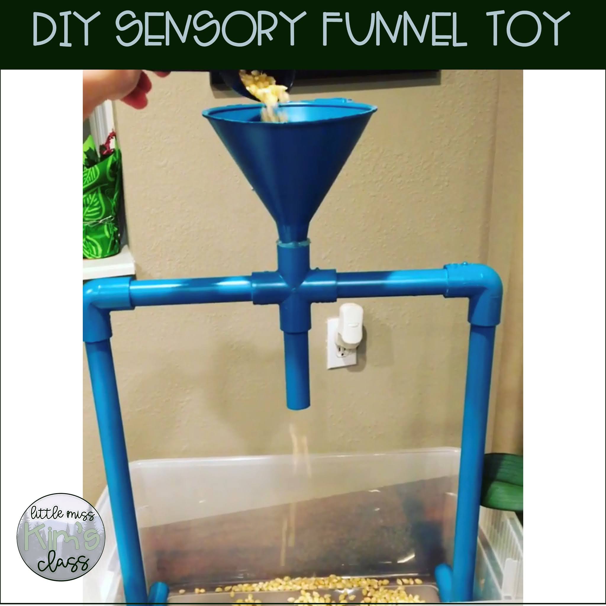 Little Miss Kim's Class Cheap & Easy DIY Funnel for Sensory Play