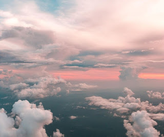 Clouds with pink sky
