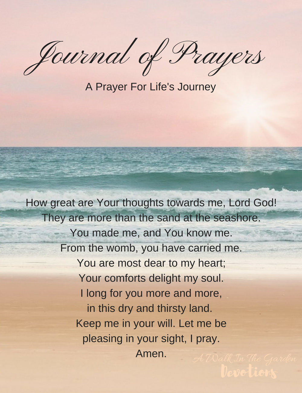 life journey prayer