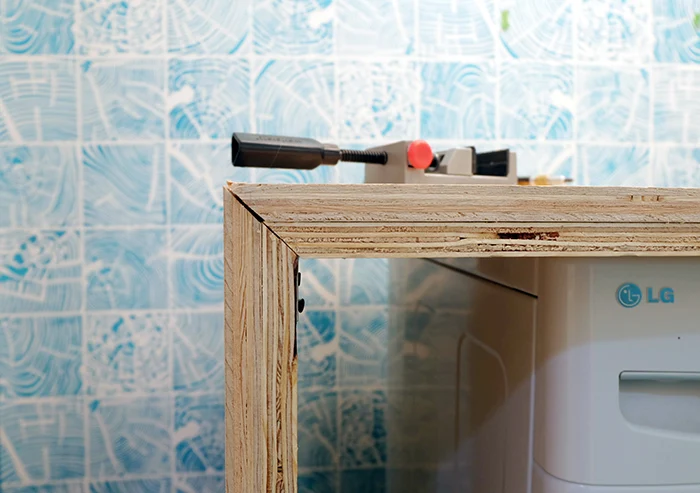 DIY Waterfall Butcher Block Washer & Dryer Counter — We The Dreamers