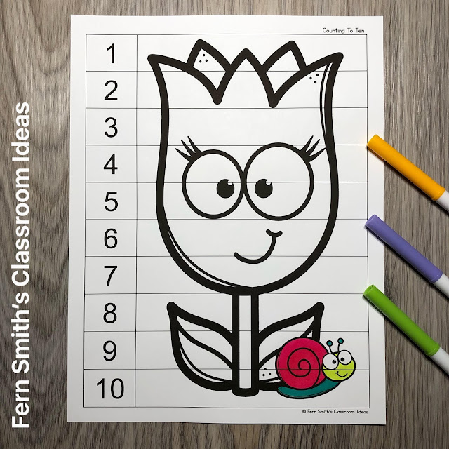 Click Here to Download These Happy Spring Counting Puzzles For Your Classroom Today!