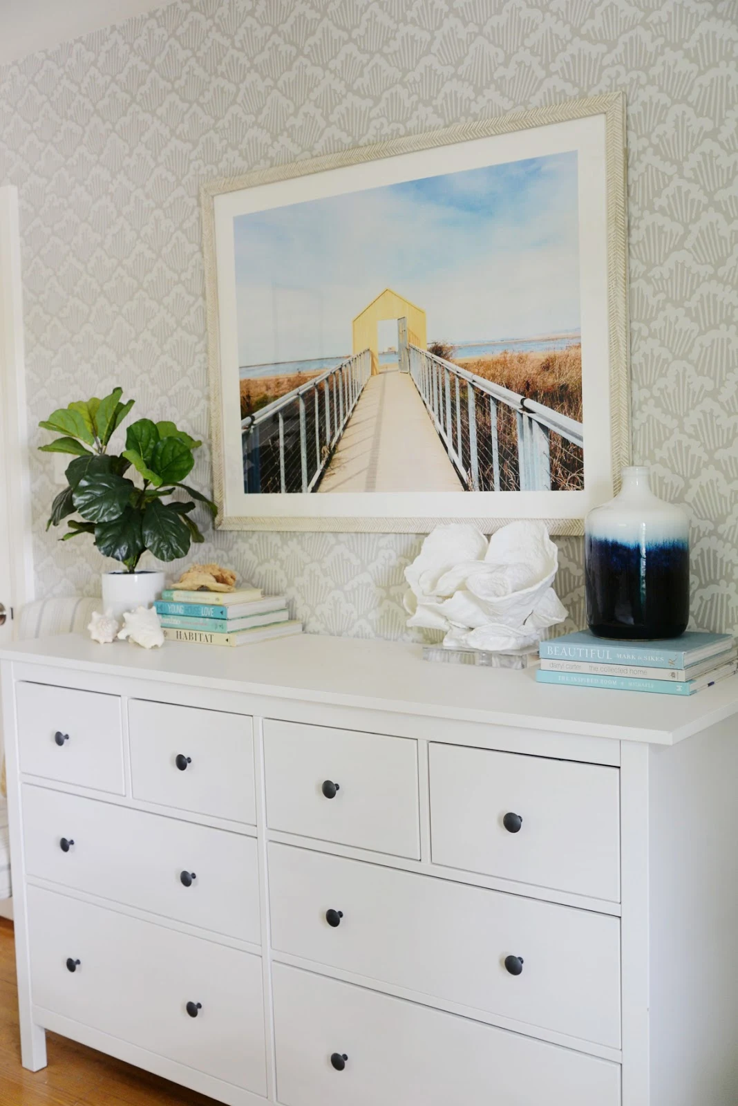 6 easy ways to bring summer into your home, summer decor, white blue bedding