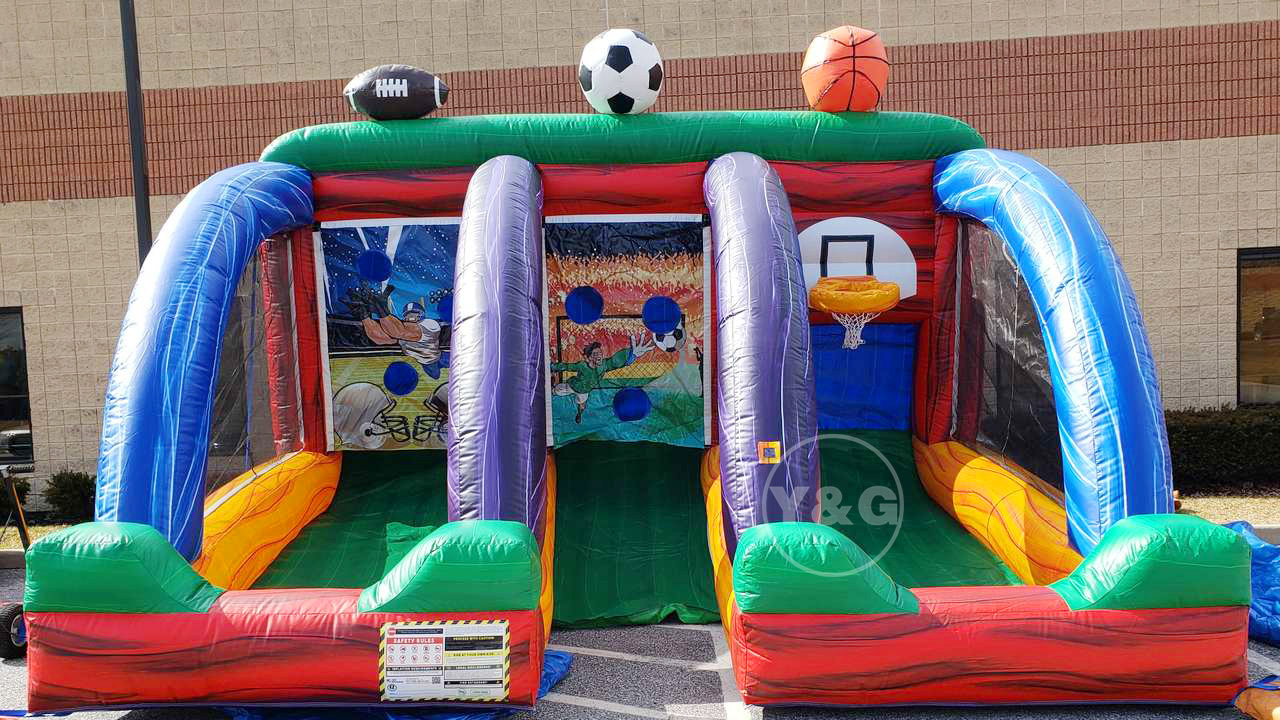 Interactive inflatables game vfemanage