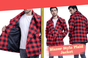 Plaid Blazer for Men