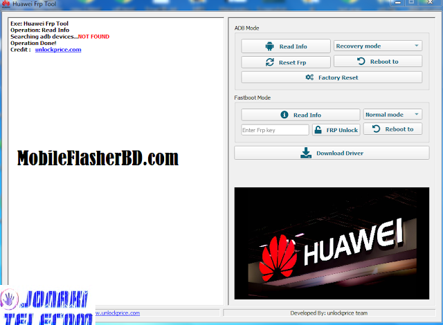 Download Huawei Frp Unlock Tool ADB FastBoot Mode 100% Tested By Jonaki TelecoM