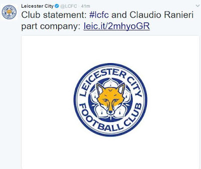 2 Breaking News: 9 Months after winning the EPL, Leicester City sacks Claudio Raneiri