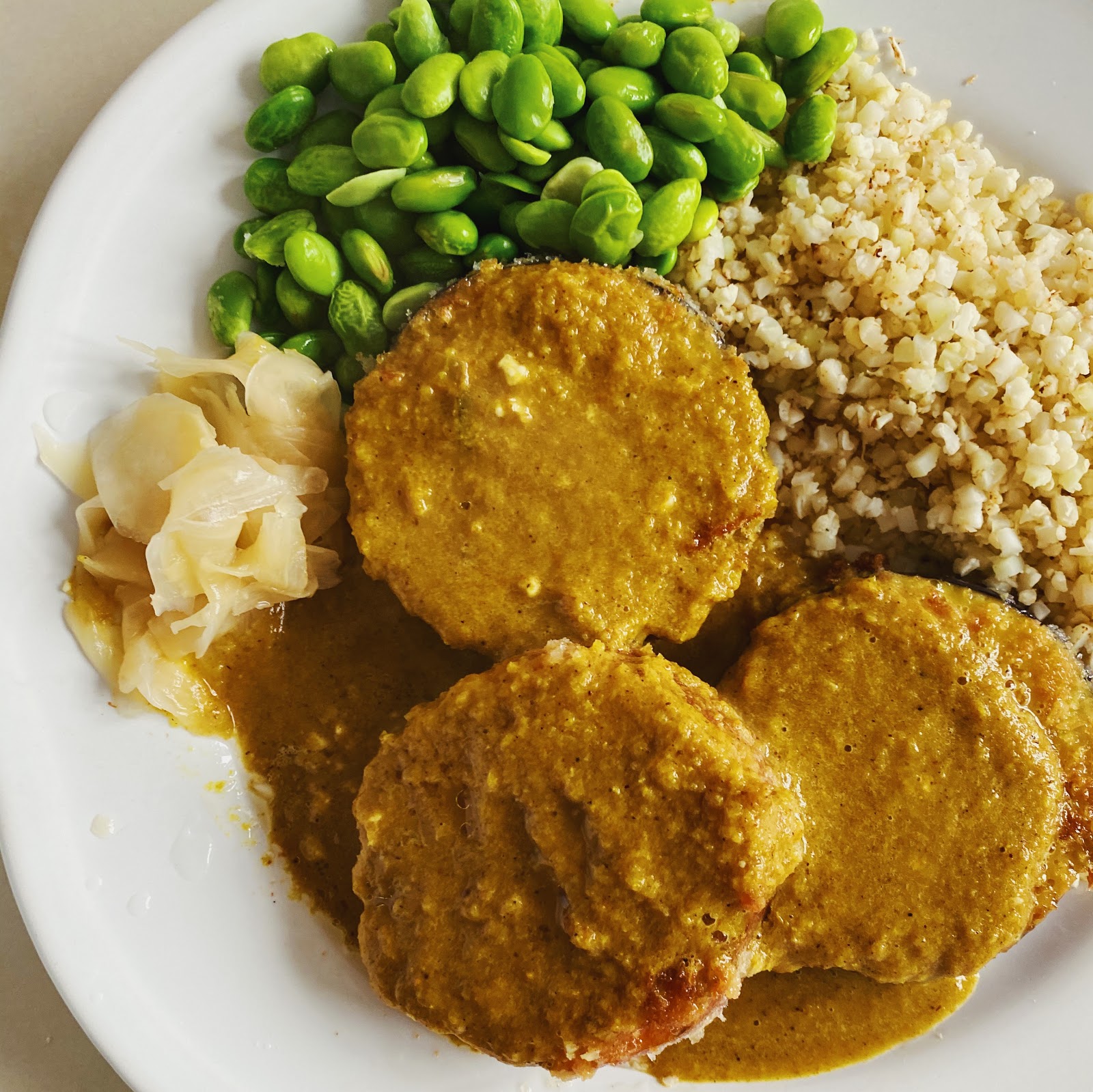 Stella's Wardrobe PANKO CRUSTED AUBERGINE & SWEET POTATO KATSU CURRY