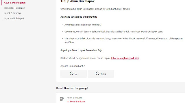 Adakah Cara Menghapus Akun Bukalapak Ini Paparannya Area