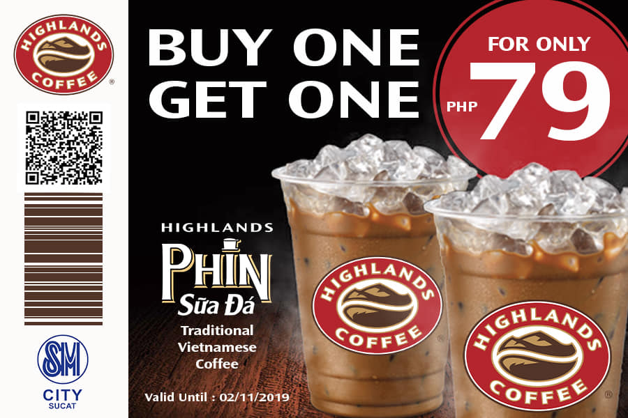 Manila Shopper: Highlands Coffee Buy1 Get1 Promo: Jan 2019