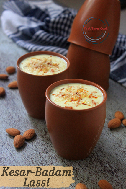 first timer cook kesar badam lassi saffron almond yogurt drink sugar free kesar badam lassi saffron almond yogurt drink sugar free