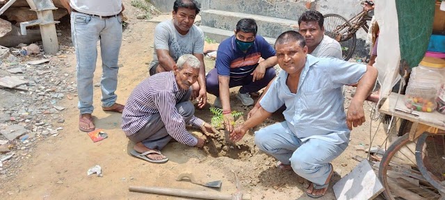 श्यामा प्रसाद मुखर्जी जी पुण्य तिथि पर पार्षद विनोद कसाना के नेतृत्व में किया वृक्षारोपण