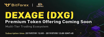 La IEO de Dexage tendrá lugar en BitForex entre los días 1 y 5 de julio de 2019 IEO Dexage en Bitforex