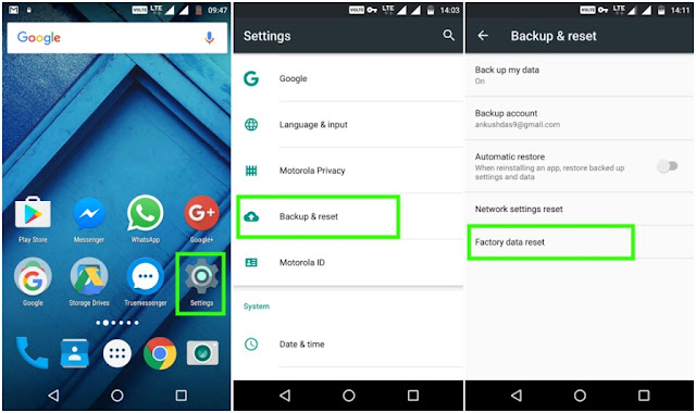 Factory Reset Untuk Atasi Android Suka Berhenti