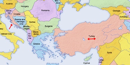 Hırvatistan Haritalarda Neresi