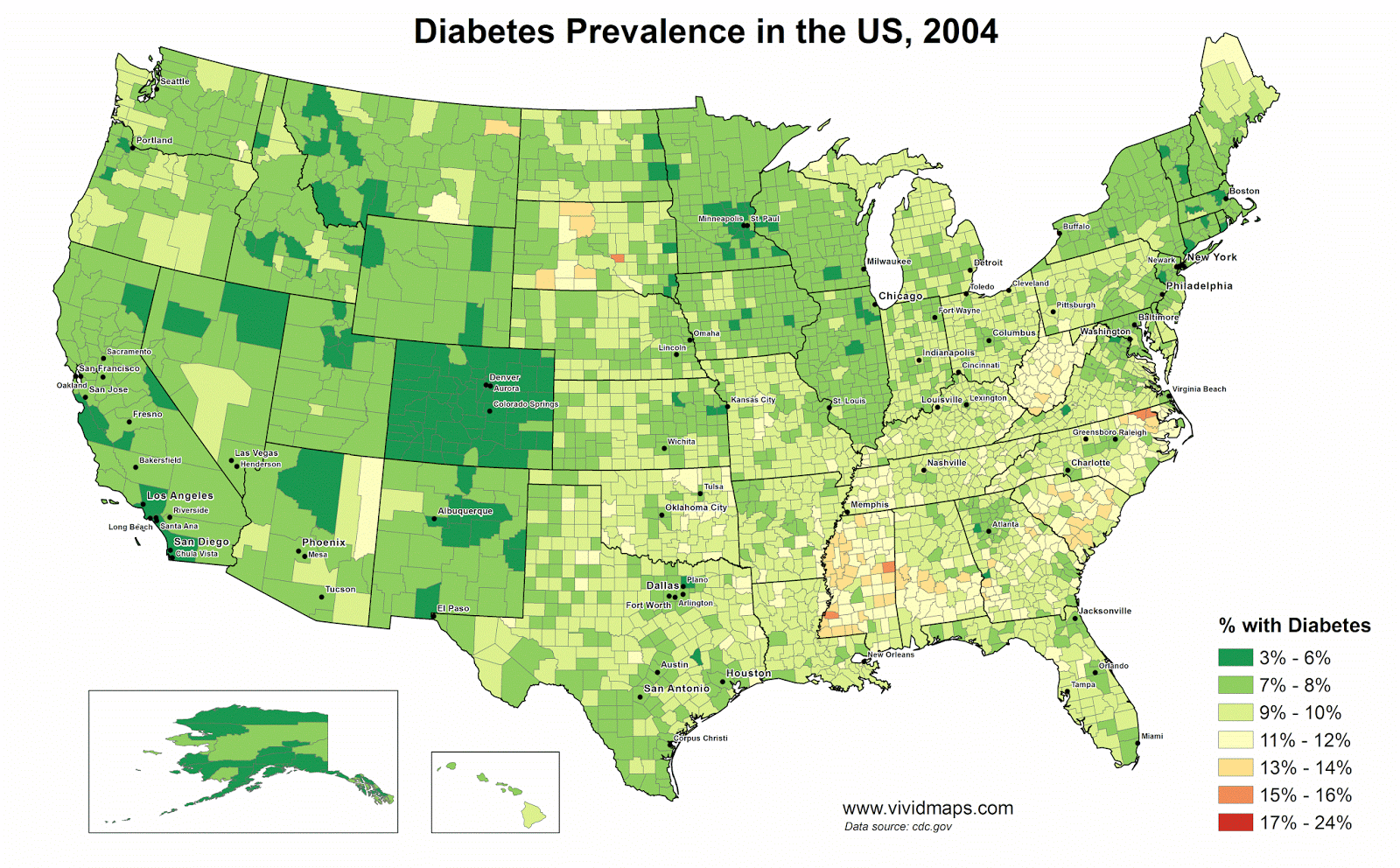 Diabetes prevalence in the United States Diabetes prevalence in the United States