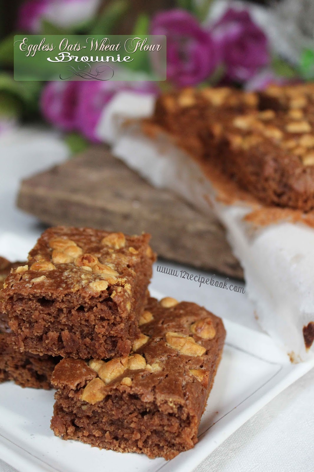 Eggless OatsWheat Flour Brownie Recipe Book