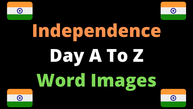 independence day a to z word image