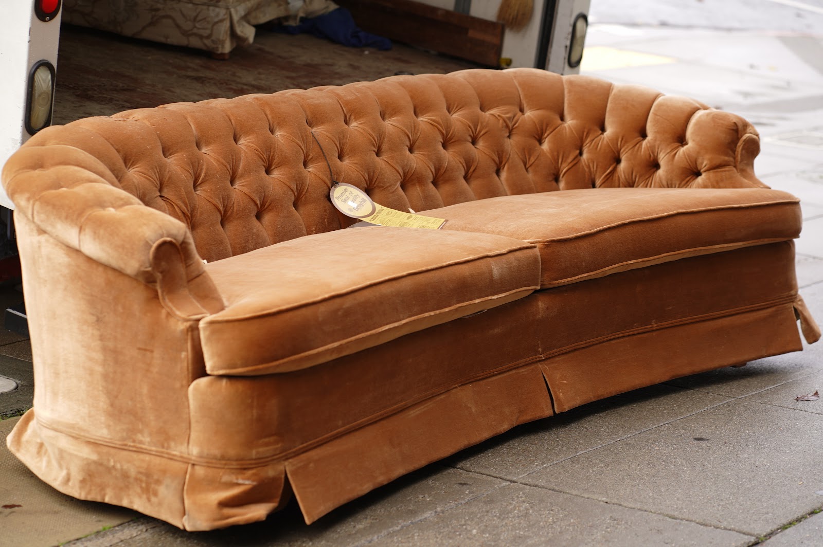 UHURU FURNITURE & COLLECTIBLES **SOLD** 95612 Broyhill Chesterfield