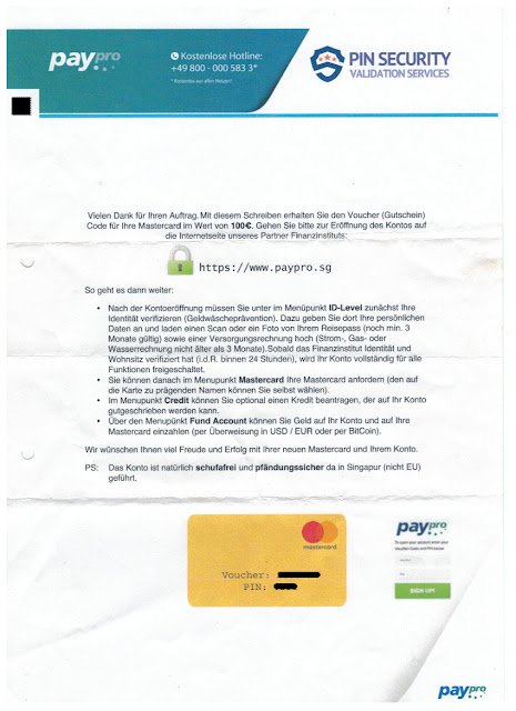 Scan: PayPro.sg / Voucherseite / März 2019