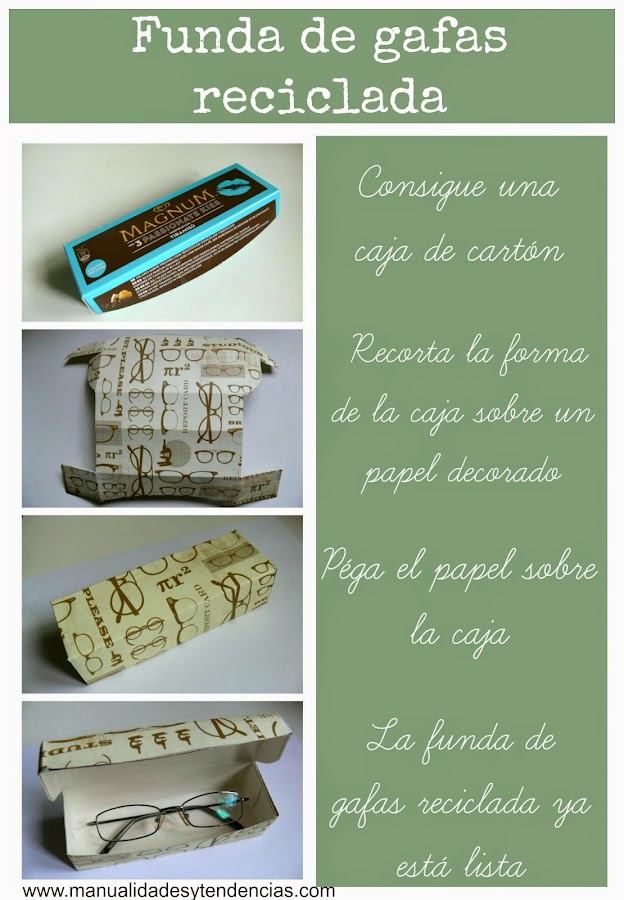 cómo hacer una funda de gafas reciclada