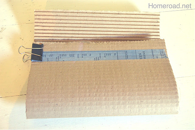 Folded cardboard envelope with washi tape detail