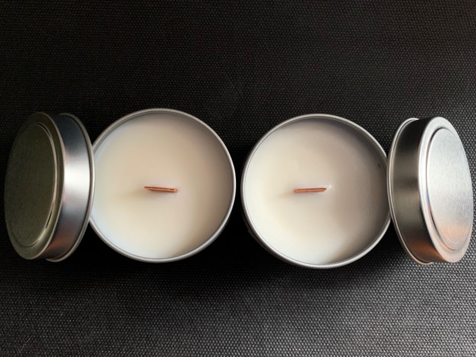 Amber Vale Home Candles in tins with wooden wicks #ad 