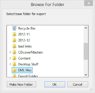 Browse for a folder dialog box Browse for a folder dialog box