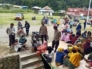 Tingkatkan Kesadaran Masyarakat Untuk Selalu Mematuhi Protokol Kesehatan, Personil Polsek Alla Rutin Patroli