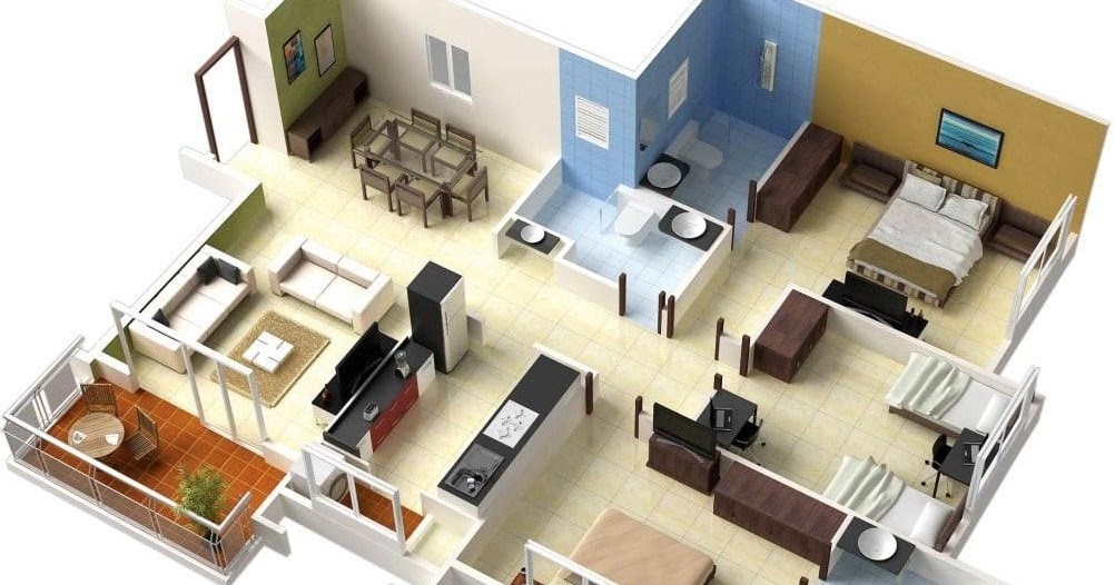 Desain Rumah Minimalis Modern 1 Lantai 4 Kamar Tidur - Mediasiana.com