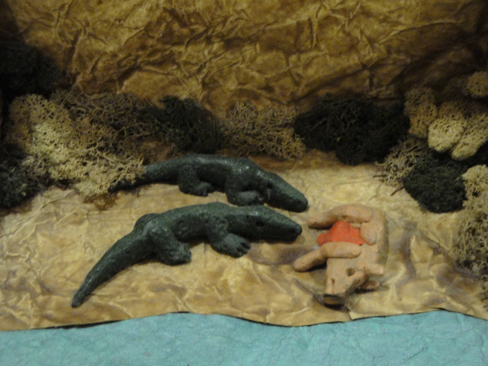 Komodo Dragon Habitat Diorama