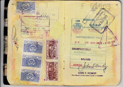 Syria and US visas 1972. I didn't use the US one until 1975