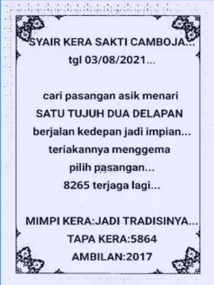 Syair Sgp 14 Agustus 2021 Pangkalantoto Syair Jitu 3