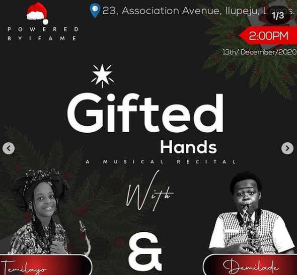 Event: Gifted Hands With Temilayo Abodunrin & Demilade Adepegba (A Musical Recital) | Dec, 13th 2020