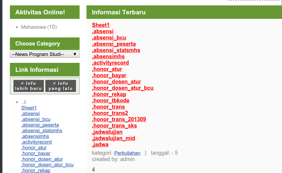 Contoh Database Akademik Kampus Contoh 84