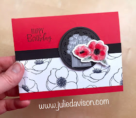 Stampin' Up! Painted Poppies Card ~ Peaceful Poppies Suite ~ www.juliedavison.com