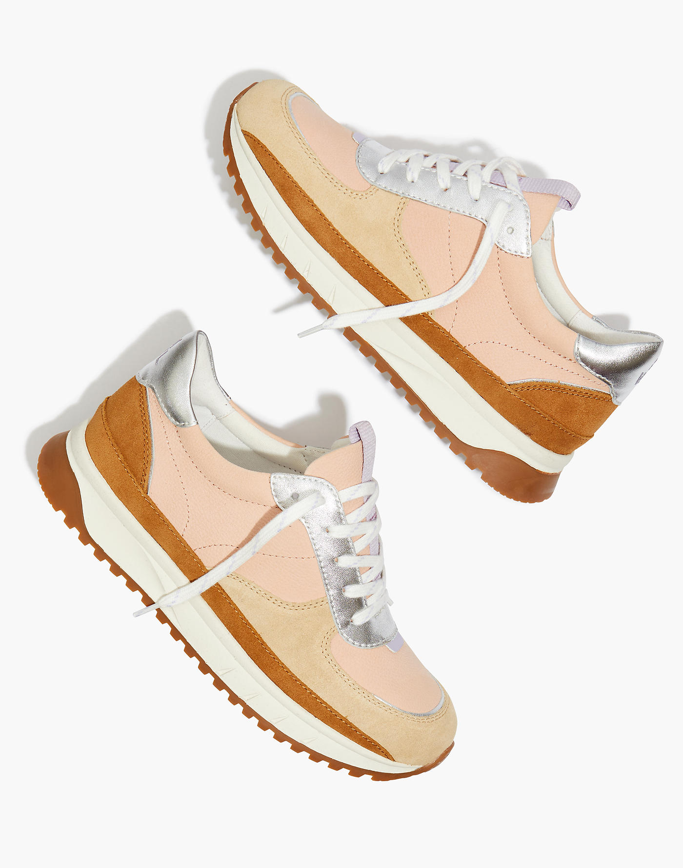 kickoff trainer sneakers in leather and recycled nylon