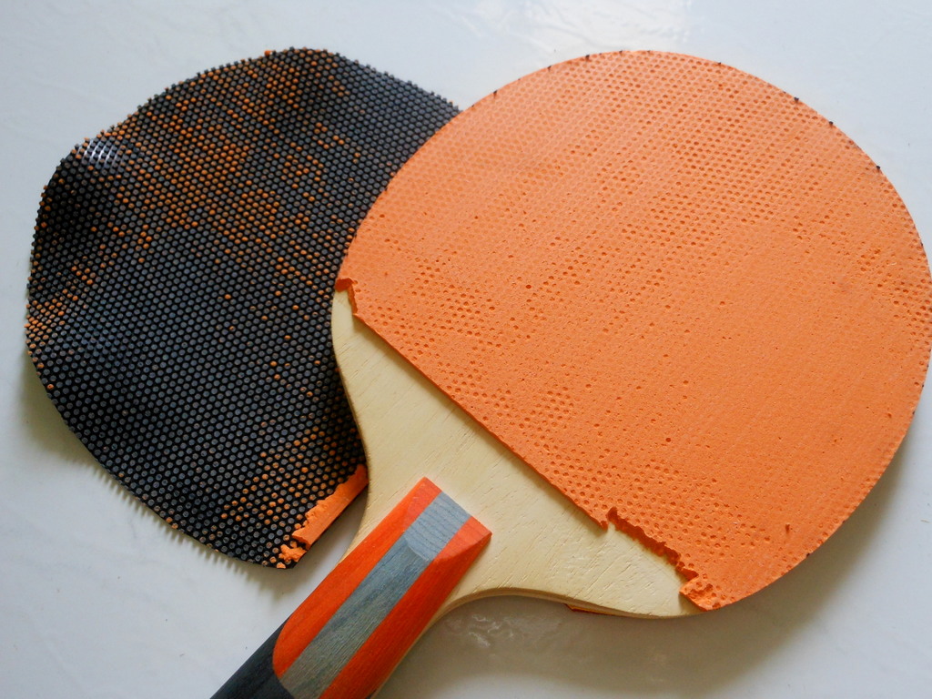 The Unstoppable Force Removing rubber from a Prefabricated Table Tennis Bat