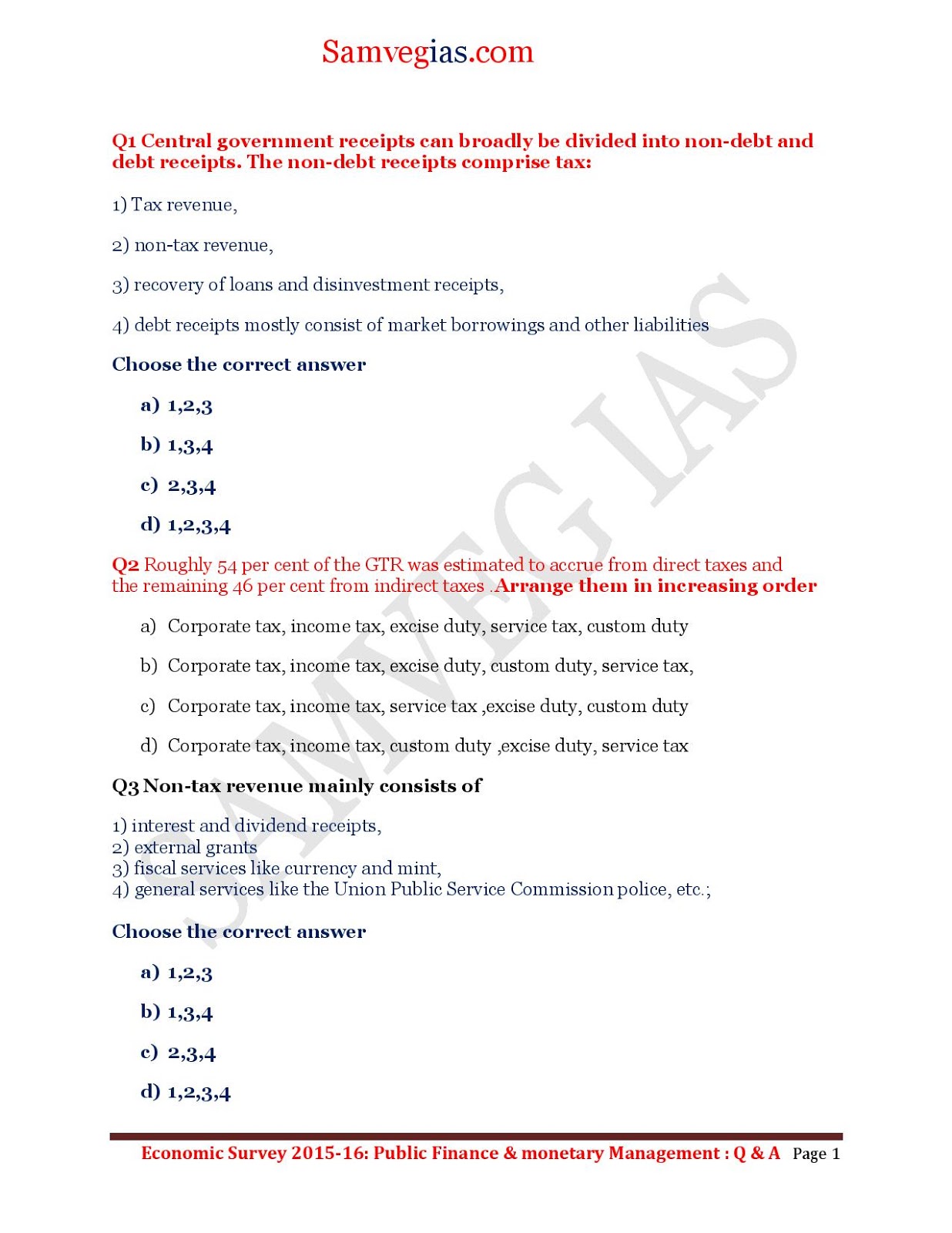 finance questions